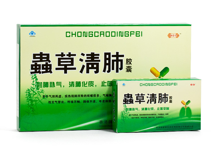 картинка Капсулы «Чунцао Цинфэй» (Chongcao Qingfei Jiaonang) для лечения легких от магазина Райский Сад