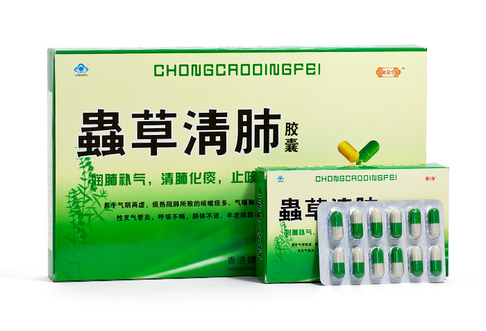 картинка Капсулы «Чунцао Цинфэй» (Chongcao Qingfei Jiaonang) для лечения легких от магазина Райский Сад